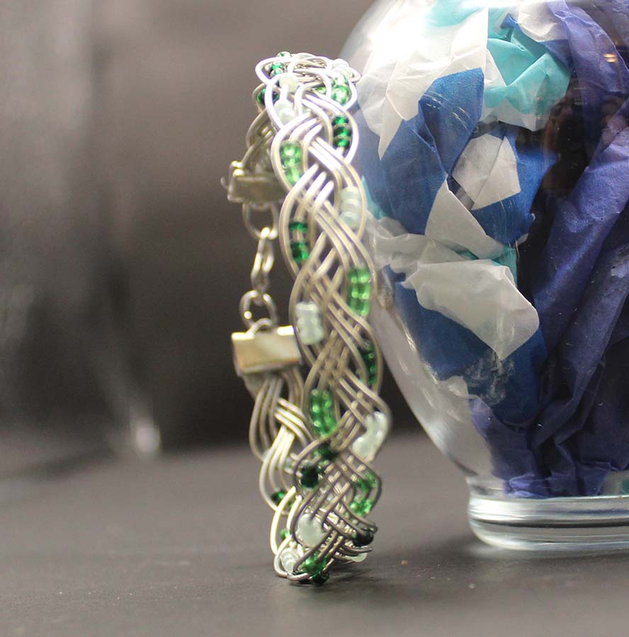 Seaglass braided bracelet