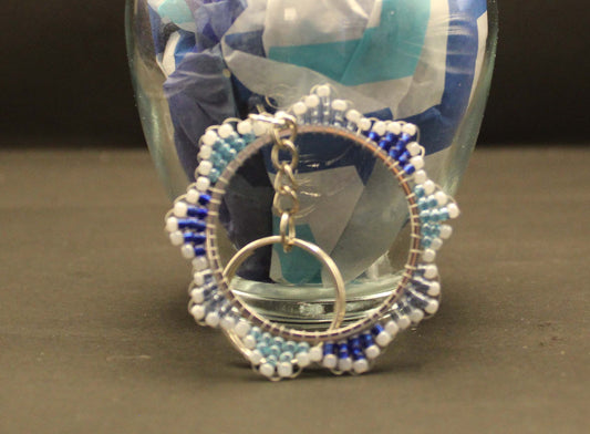 Blue Starburst Keychain