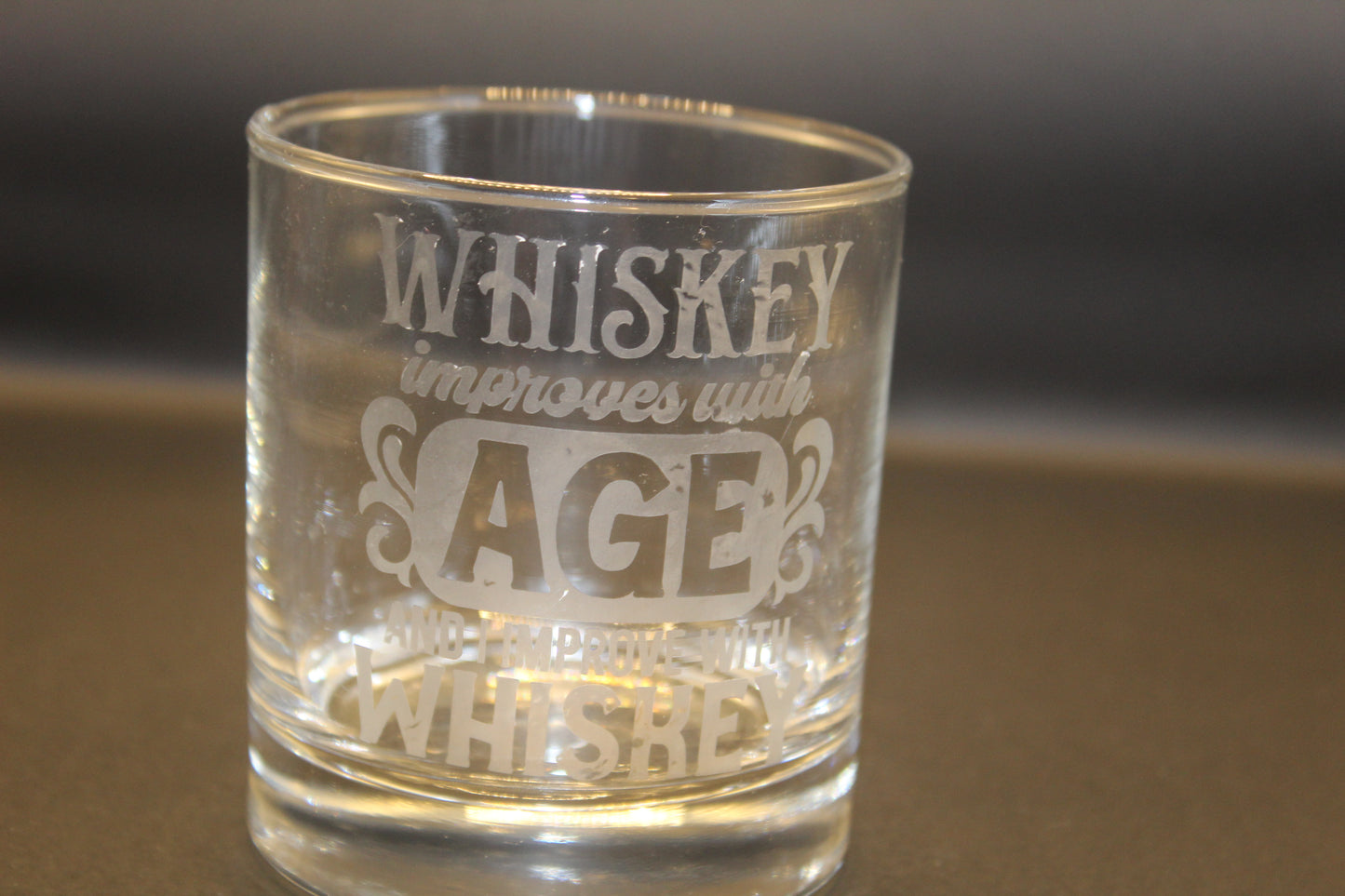 Low-ball whiskey glasses