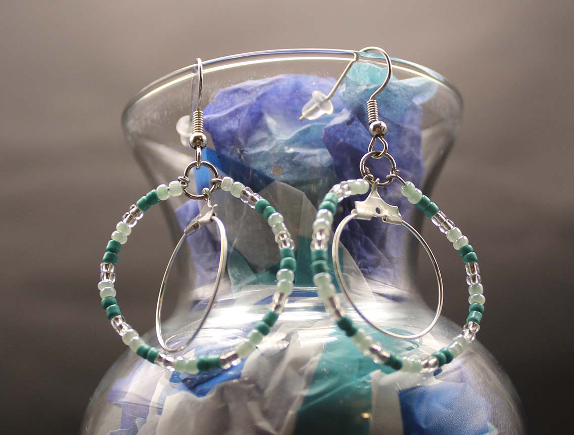 Seaglass hoops